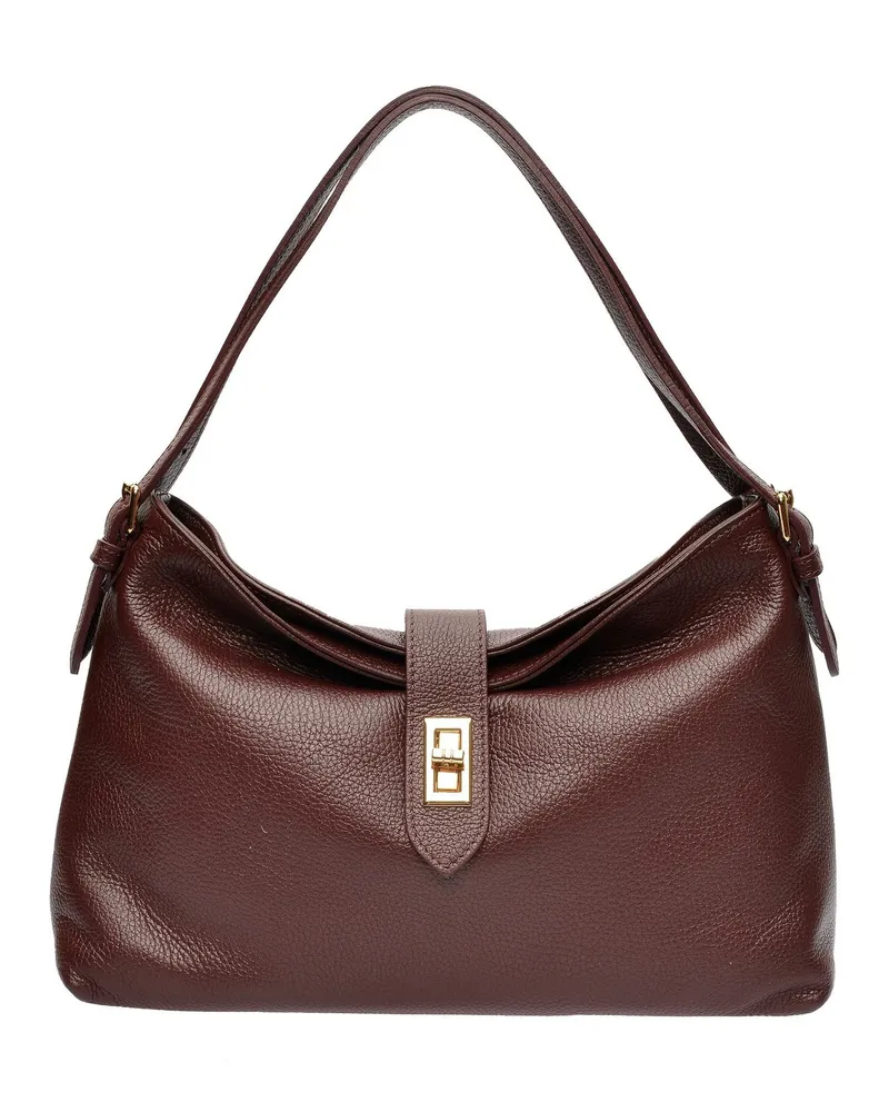 Anna Luchini Weinfarbe Rindsledertasche Weinrot