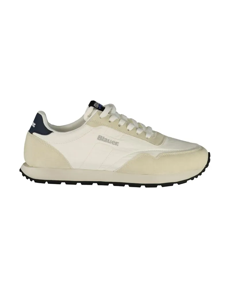 Blauer Bianco Polyester Herren Sneaker Weiß