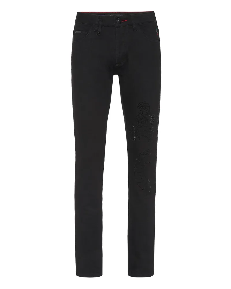 Philipp Plein Jeans Regular Fit Dragon Schwarz