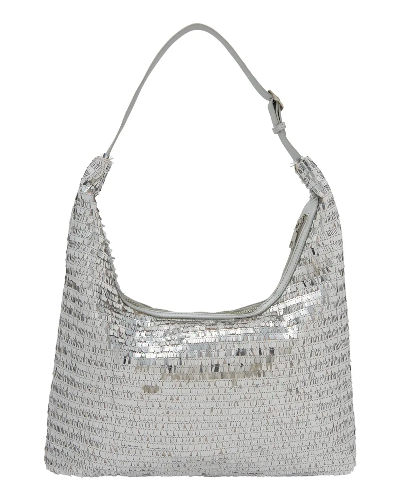 FAINA Hobo-Tasche Hobo-Tasche Frauen Silber Silber