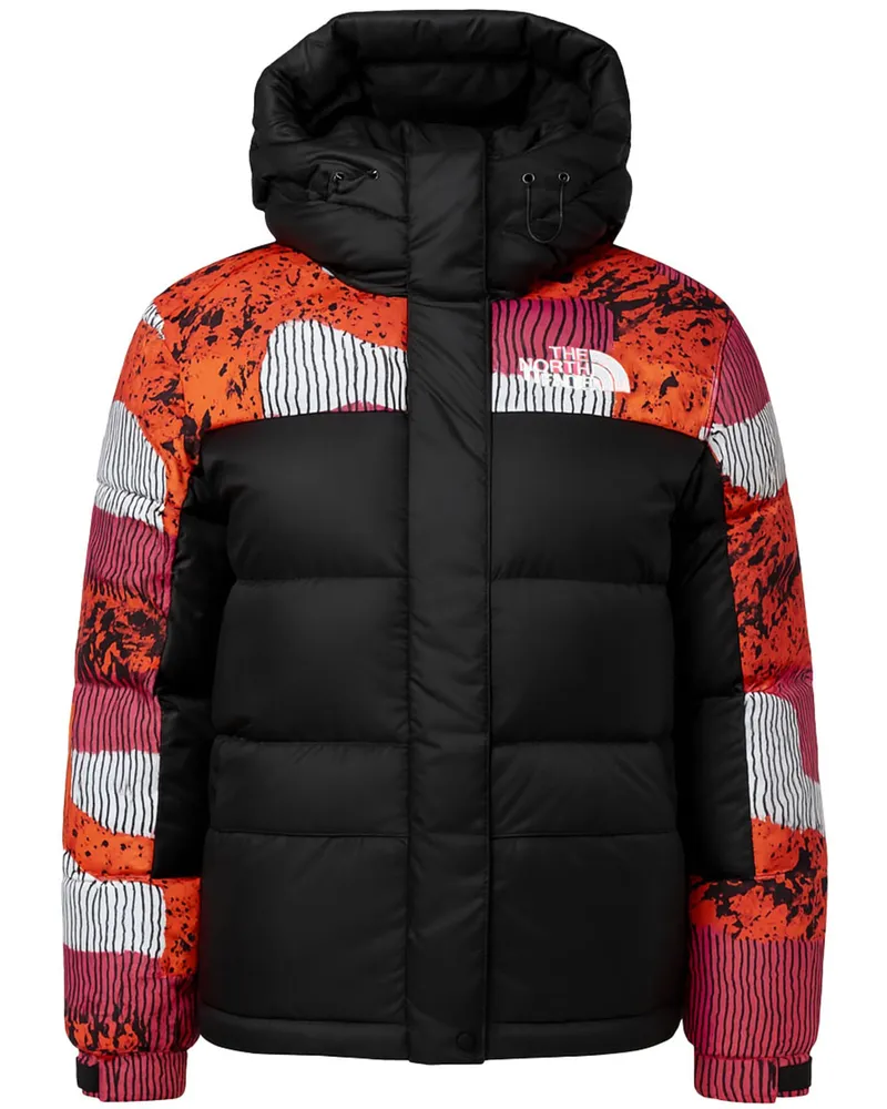 The North Face Himalaya Damen schwarze/rote gepolsterte Jacke Schwarz