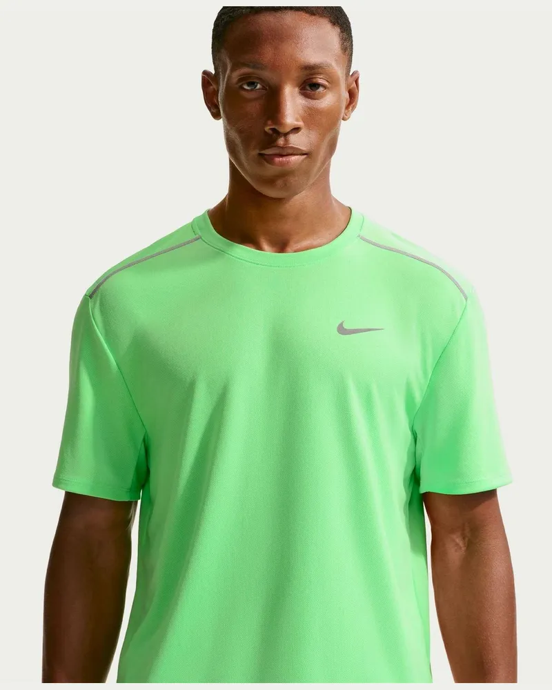 Nike Miler" T-Shirt für Herren, Reflektierende Details (Grün/Silber Grün