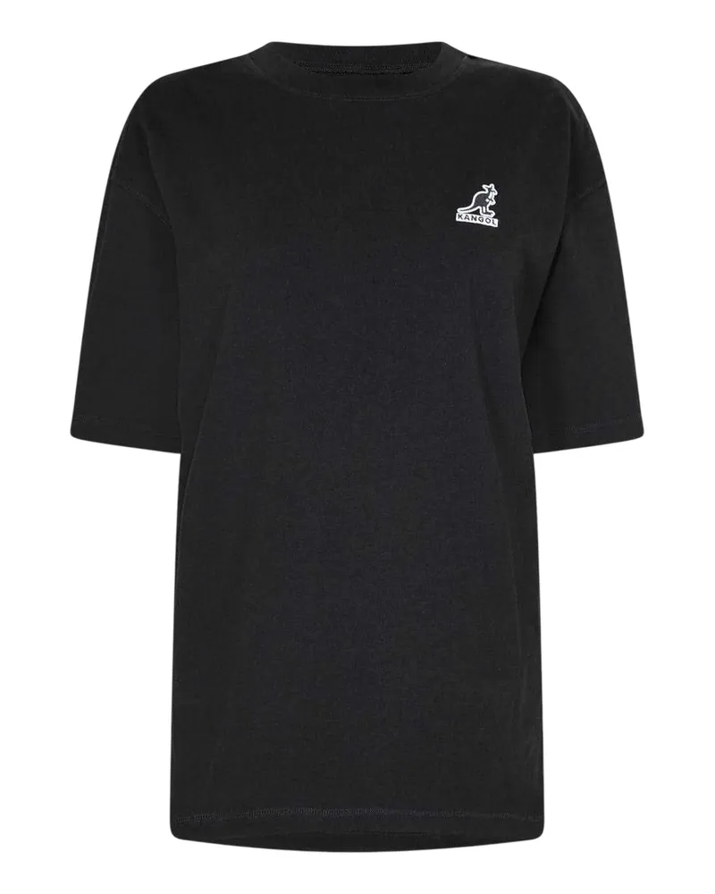 Kangol T-Shirt für Damen, Übergroß (Schwarz Schwarz