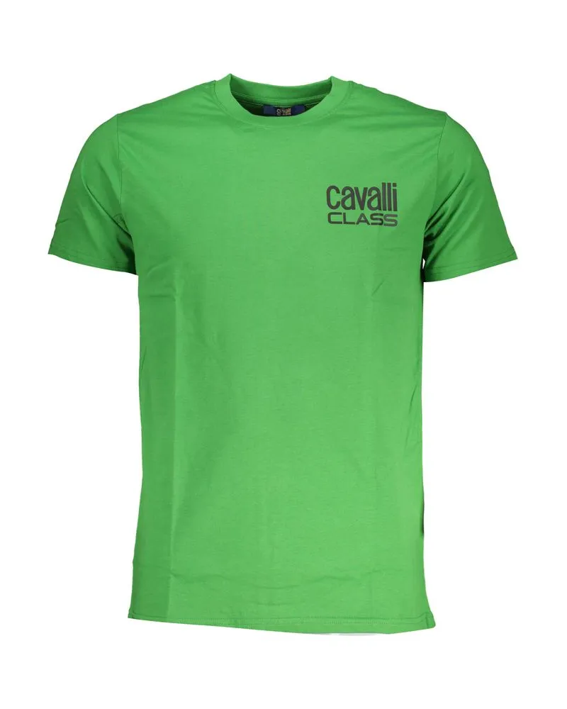 Roberto Cavalli Rundhals Kurzarmshirt Classic Logo Shirt Grün
