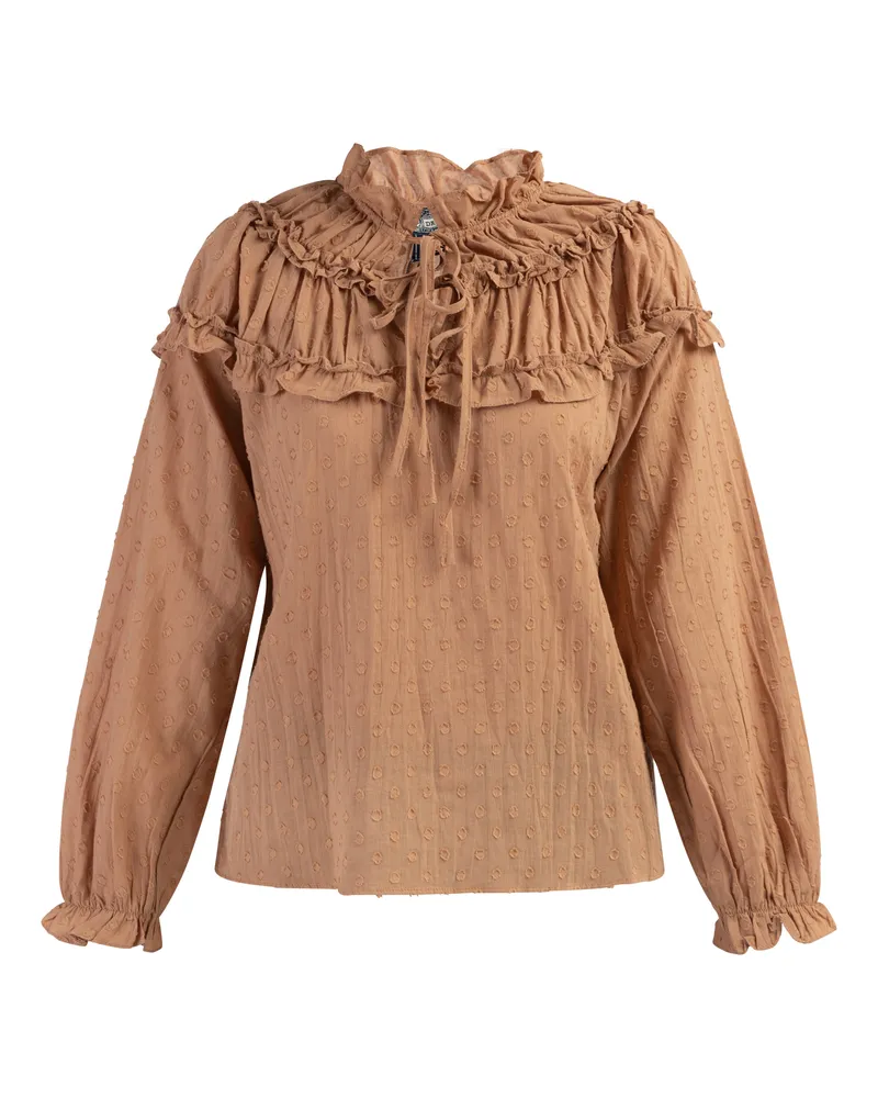 DreiMaster Bluse Damen Hellrost Rostbraun