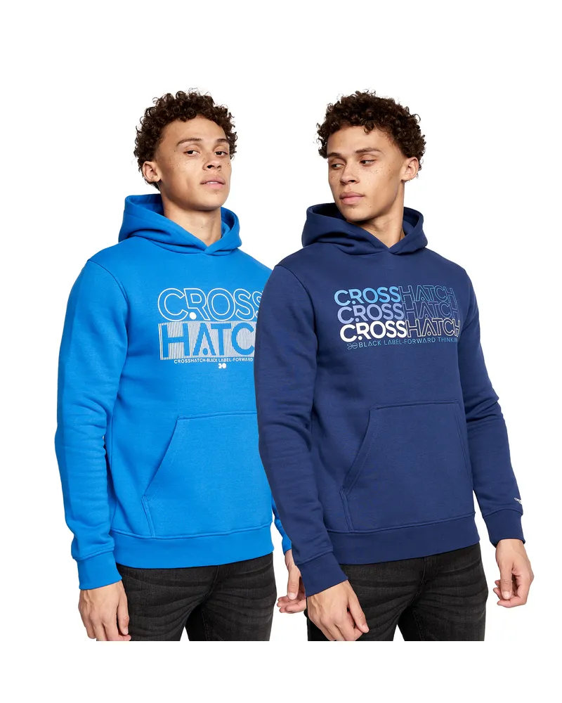 CrossHatch Larmen" Kapuzenpullover für Herren (2er-Pack) (Marineblau/Blau Marineblau