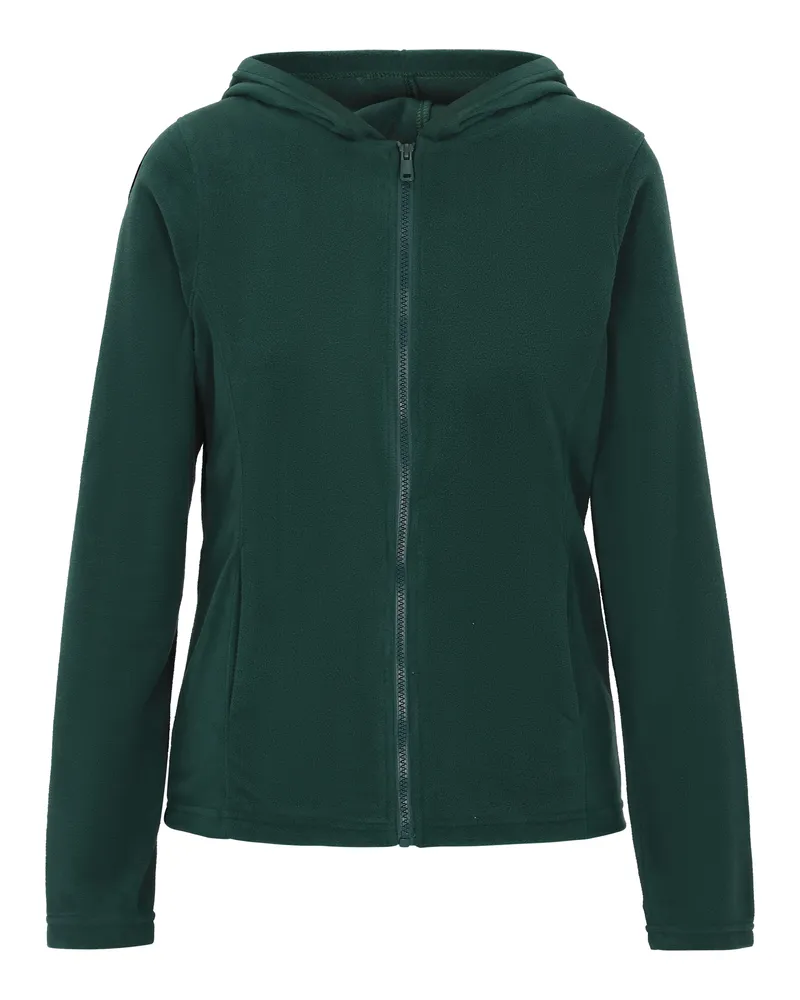 My Mo Fleecejacke Damen dunkelgrün Dunkelgrün