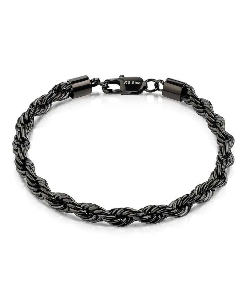 ZEEme Stainless Steel Armband Edelstahl/PVD schwarz Schwarz