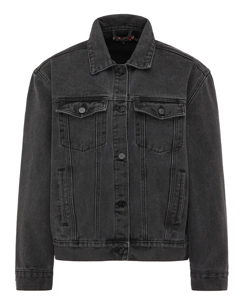 My Mo Jeansjacke Damen schwarz Schwarz