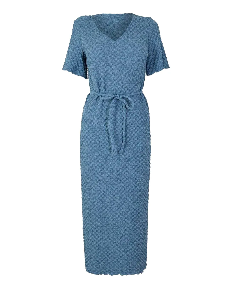 Vero Moda Midikleid für Damen, V-Ausschnitt (Kronenblau Blau