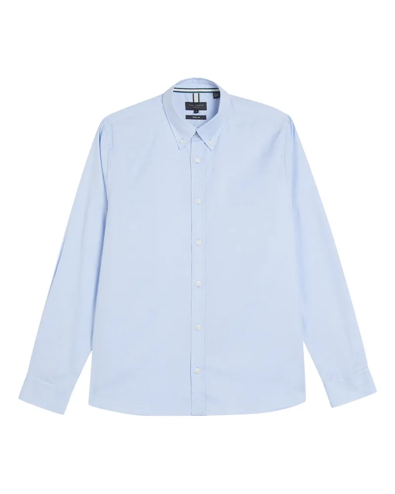 Ted Baker Allarde Regular Branded Hellblaues Oxford-hemd Blassblau