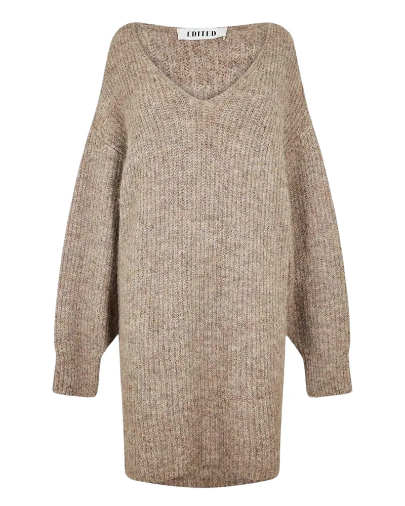 EDITED Strickkleid für Damen (Braungrau Taupe