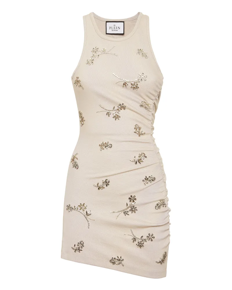 Philipp Plein Minikleid Flowers Grau