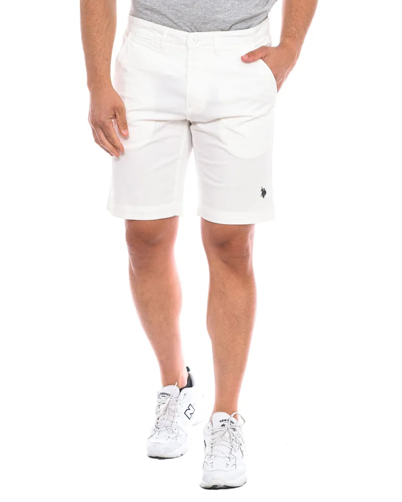 U.S. Polo Assn.  Bermudashorts mit gerade geschnittenem Saum 67921 Herren Creme