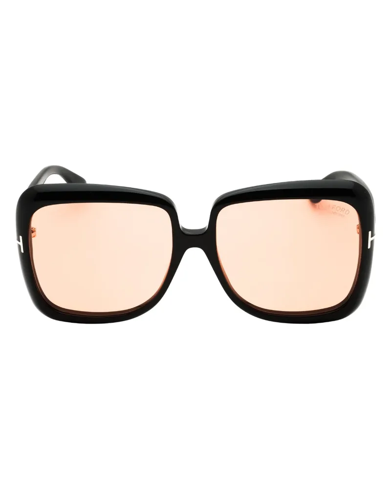 Tom Ford Lorelai Sonnenbrille In Glänzendem Schwarz Schwarz