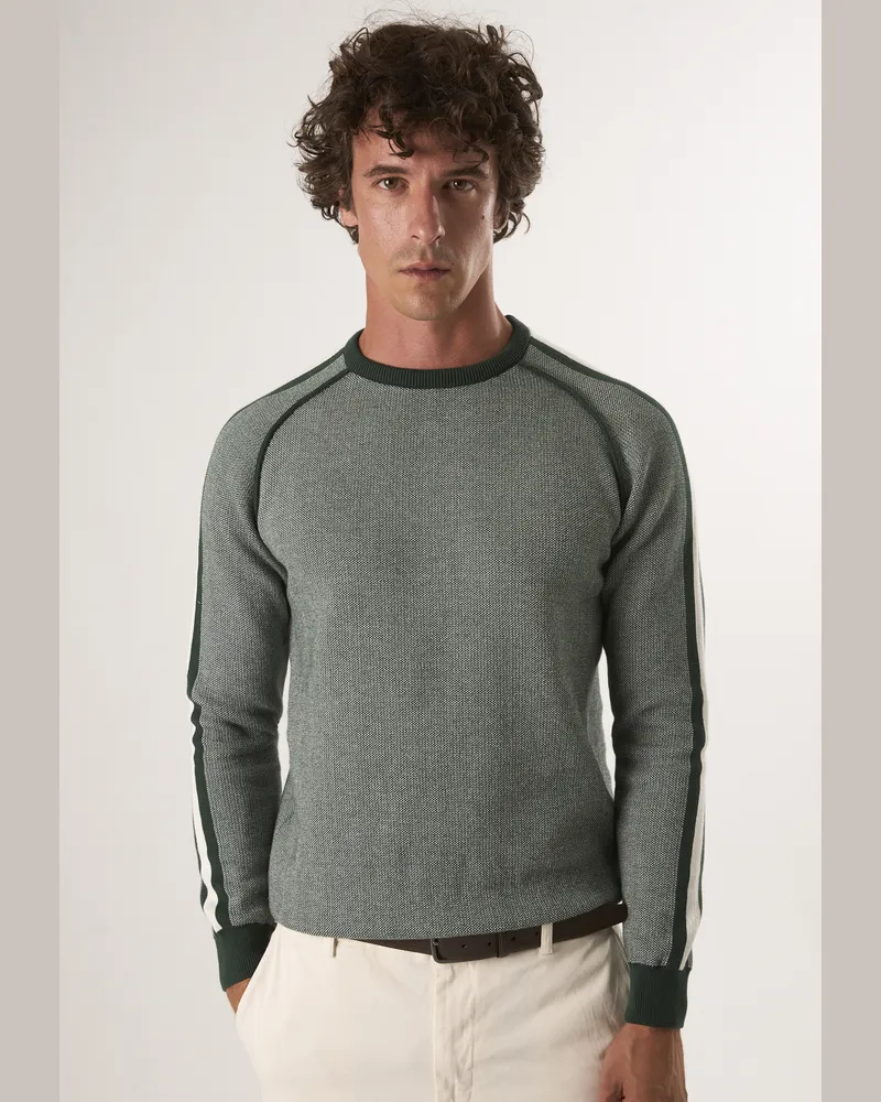 Felix Hardy Basic-Pullover mit Rundhalsausschnitt - Dunkelgrün Dunkelgrün