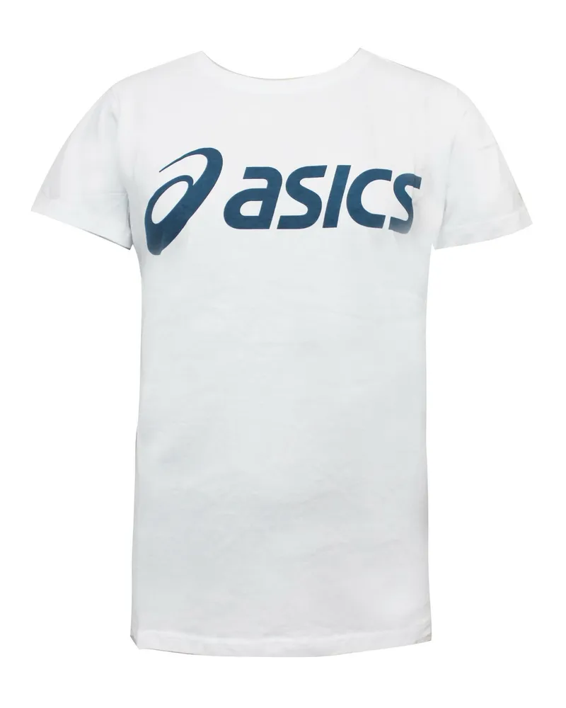 Asics Logo Mens White T-Shirt Weiß