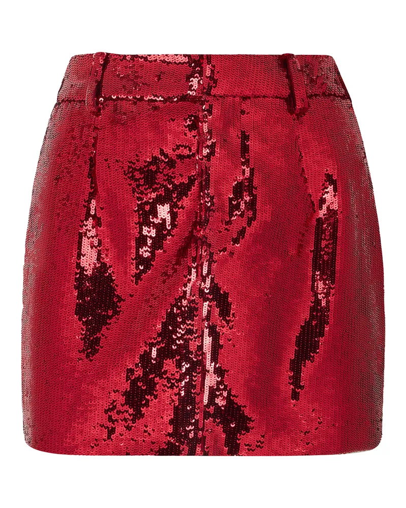 Philipp Plein Mini Skirt Paillettes Rot