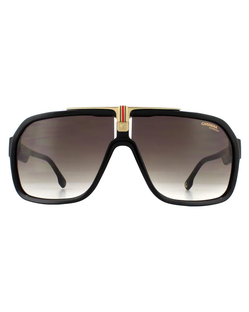 Carrera Shield Mens Black Brown Gradient Sunglasses Schwarz