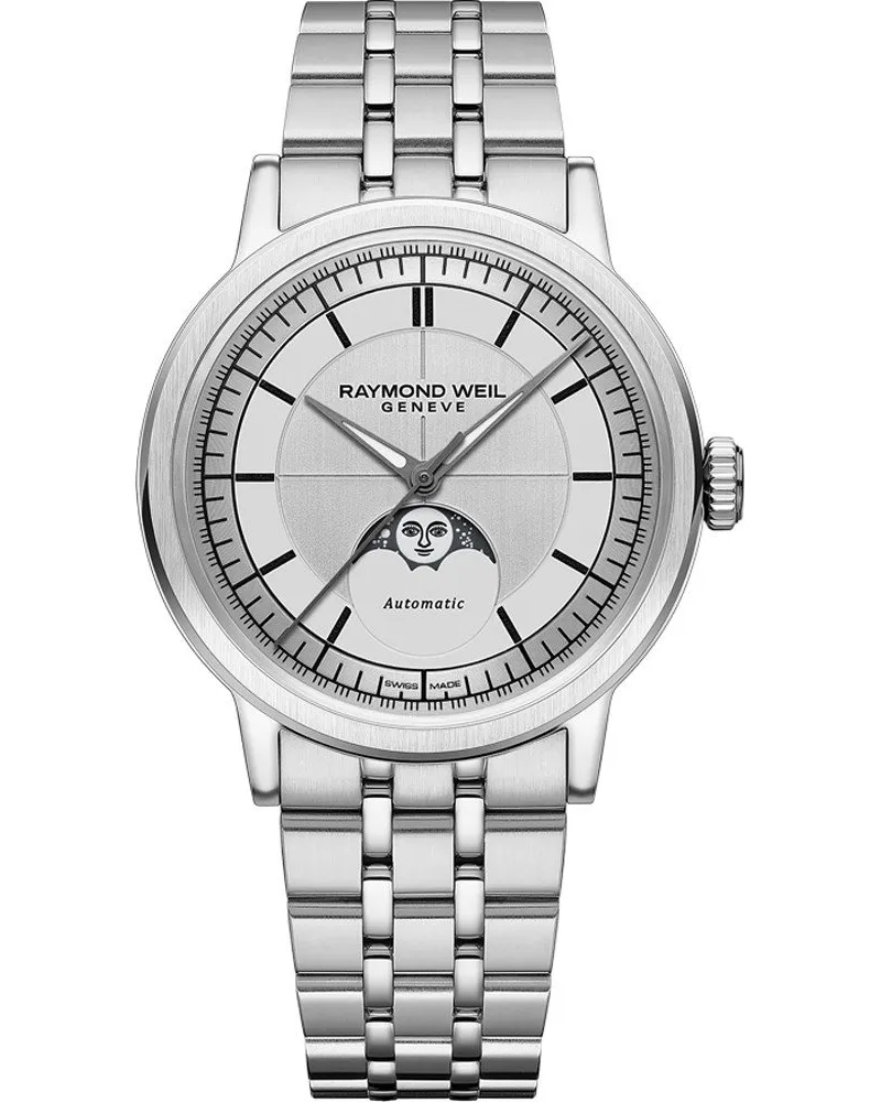 Raymond Weil Geneve Millesime Silber Herren Armbanduhr 2945-ST-65001 Silber