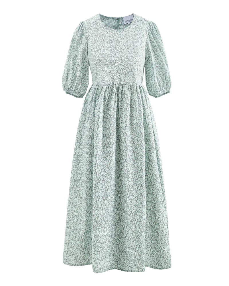 NOELLA Casey Kleid aus Baumwoll-Popeline - Grün Grün