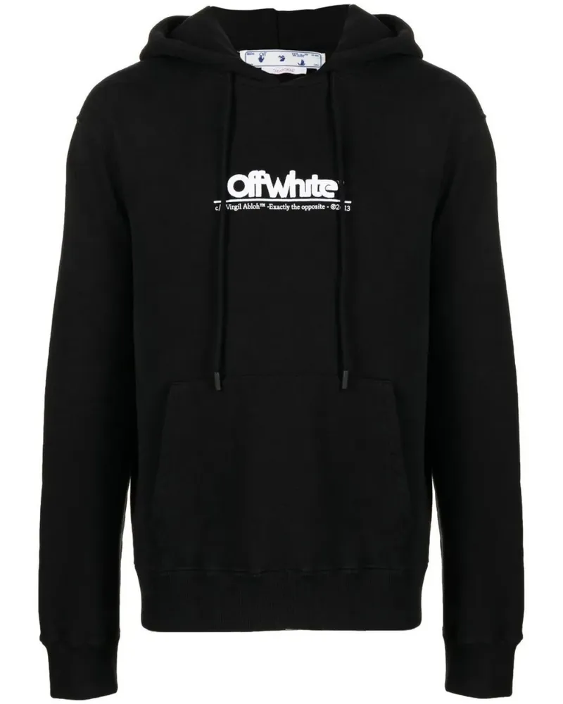 OFF-WHITE Kapuzenpullover in Schwarz mit klobigem Logo und schmaler Passform Schwarz