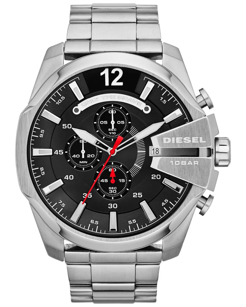 Diesel Mega Chief Herren Silber Uhr DZ4308 Silber
