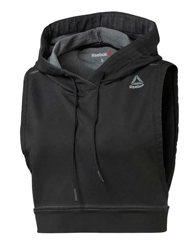 Reebok Womens Combat Glory Hoodie Training Weste Schwarz BR0325 Schwarz