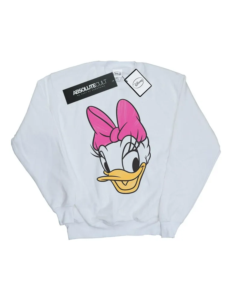 Disney Daisy Duck Head Painted" Sweatshirt für Damen (Weiß Weiß