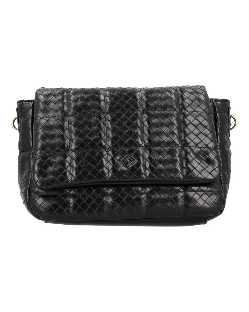 FAINA Handtasche Damen schwarz Schwarz