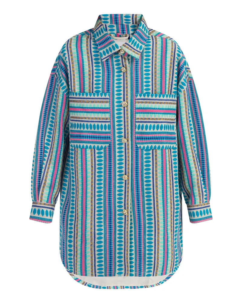 IZIA Hemdjacke Damen Mehrfarbig Blau Mehrfarbig