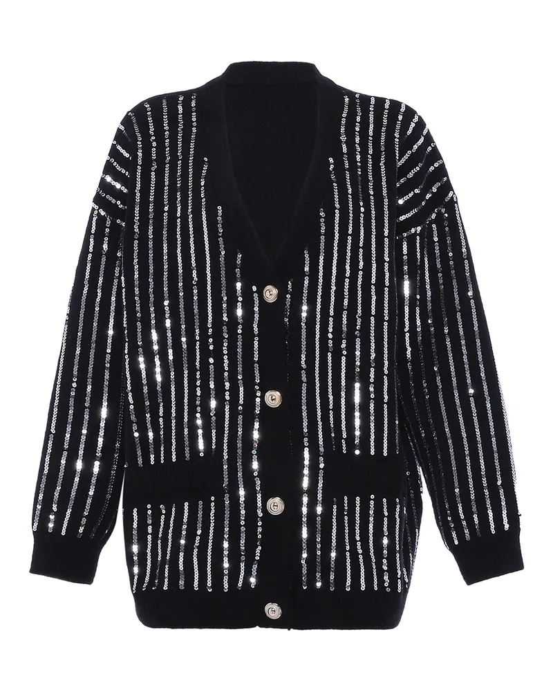 FAINA Pullover Damen schwarz Schwarz