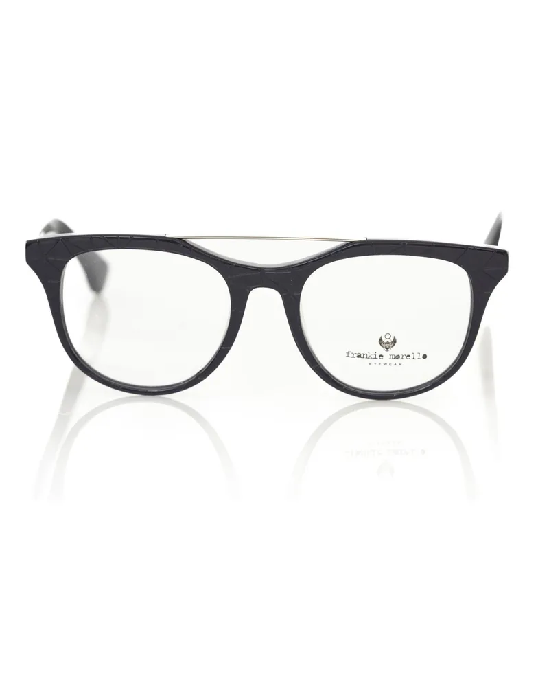 Frankie Morello Fr22152 Strukturierte Acetat-Brille Schwarz