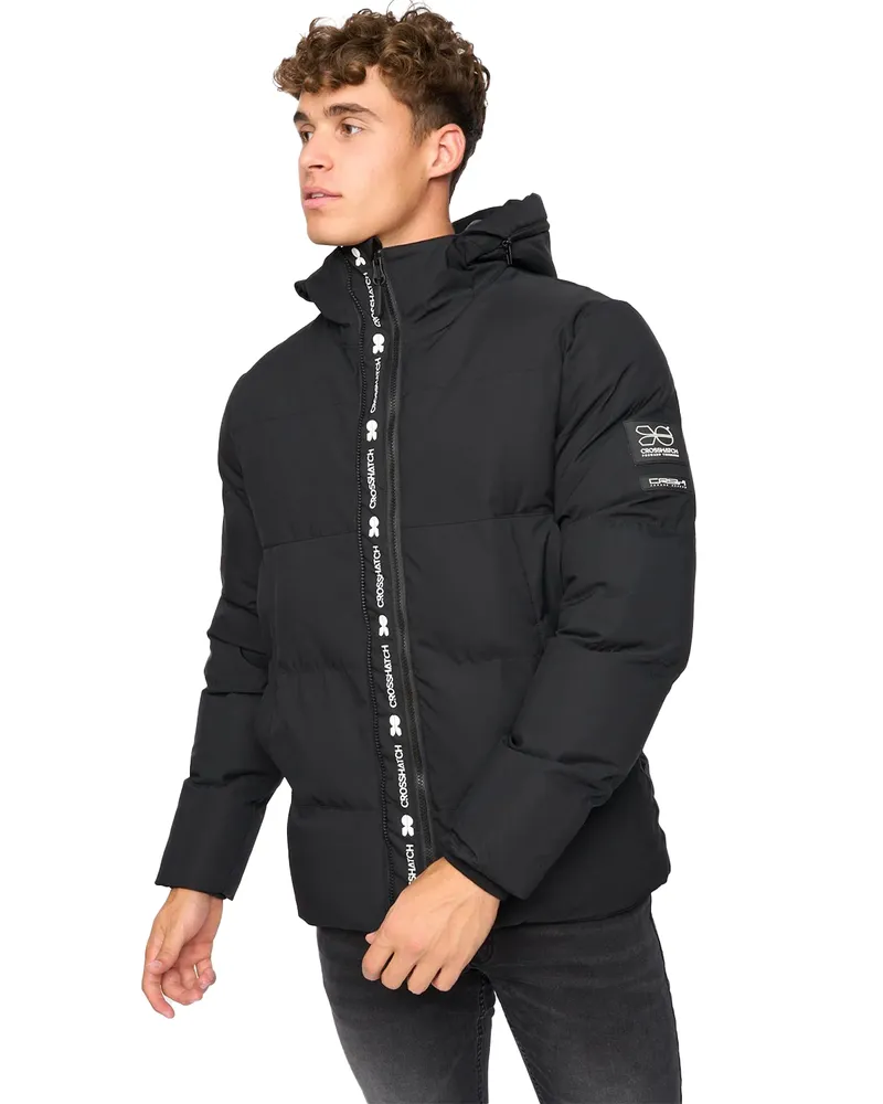 CrossHatch Hanjo" Jacke für Herren (Schwarz Schwarz