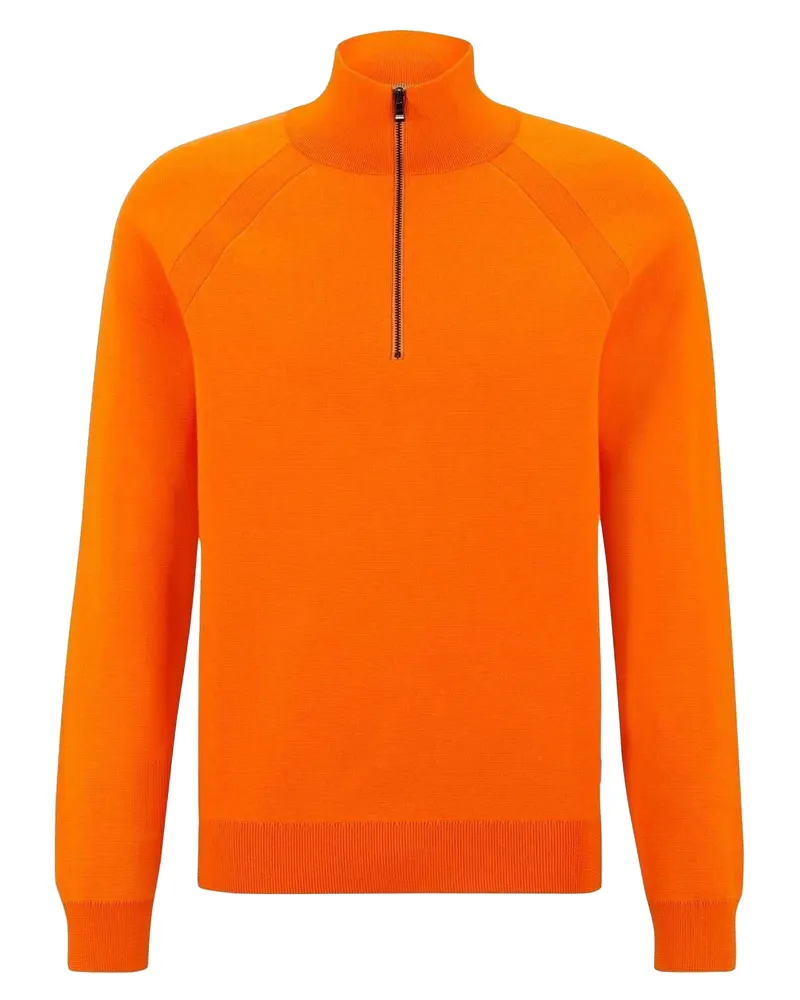 HUGO BOSS Pullover Top für Herren/Damen Unisex, Feinstrick, Regulär (Leuchtend Orange Orange