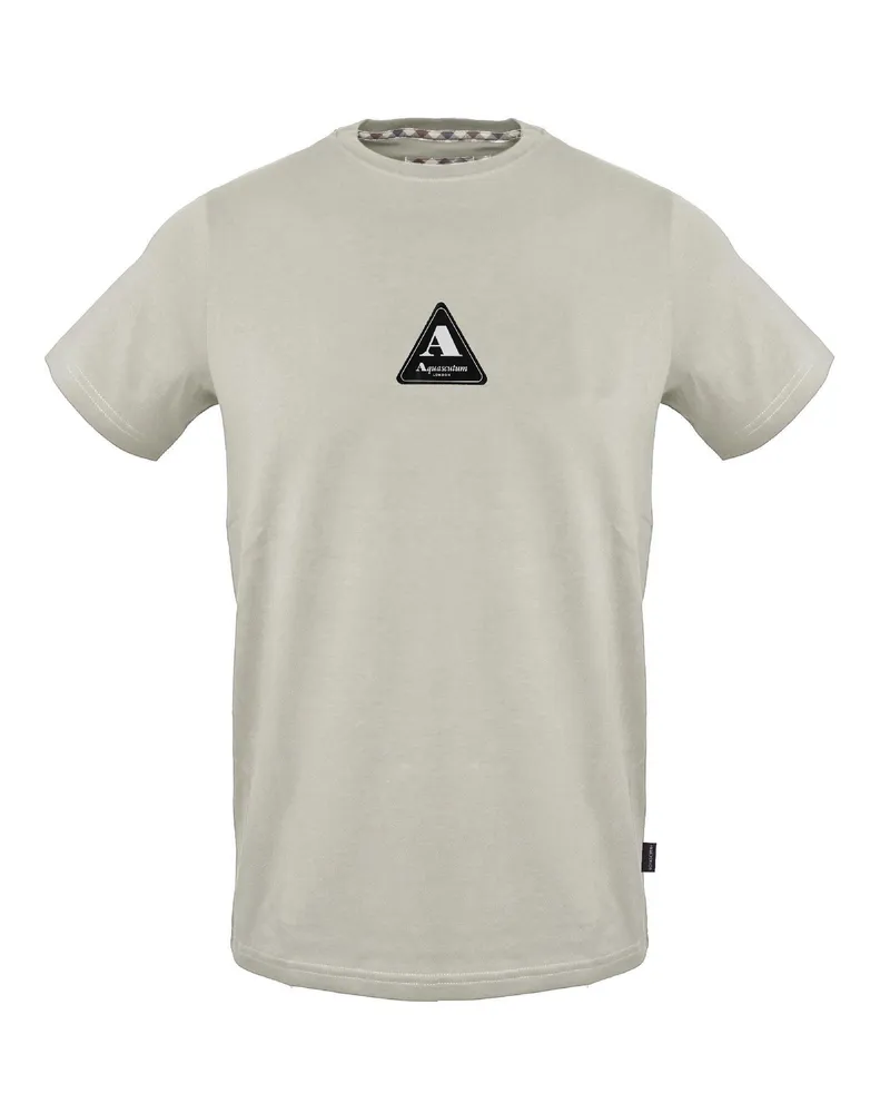 Aquascutum T-Shirt für Herren, Logo, Baumwolle (Grau Grau