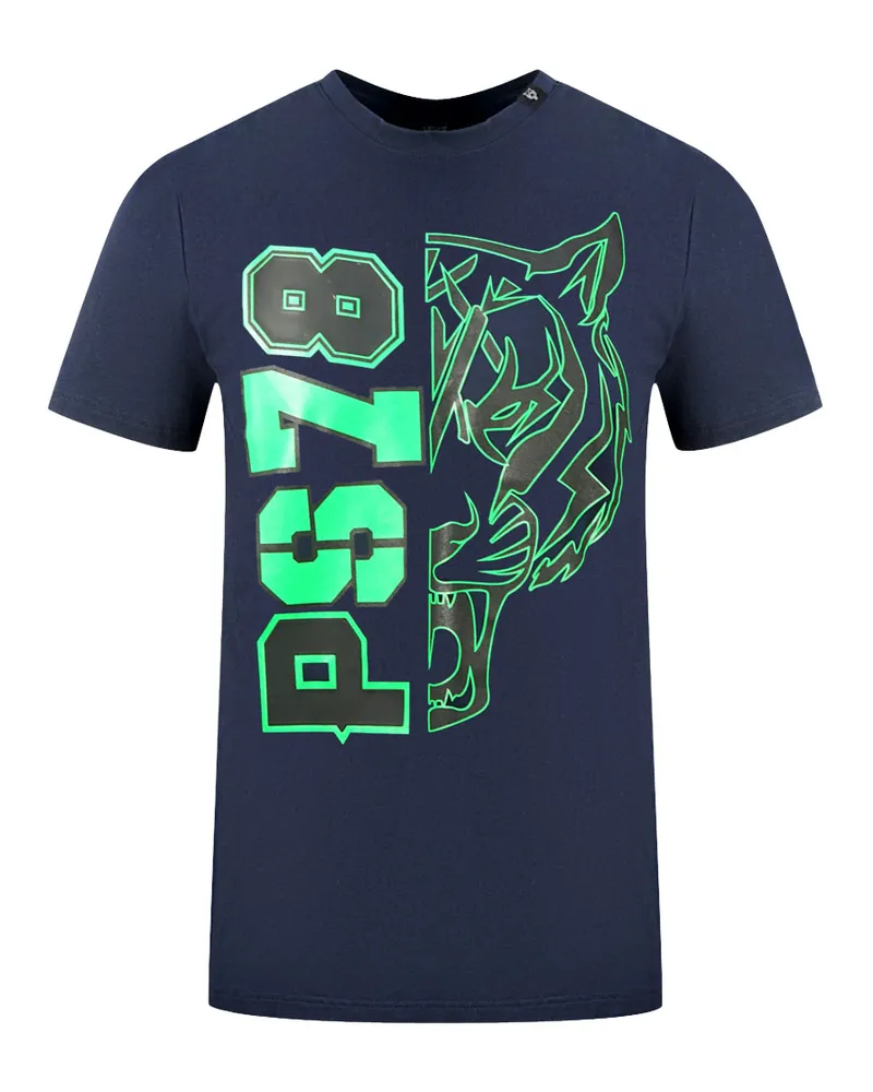 Philipp Plein PS78 Design Logo Marineblau T-Shirt Blau