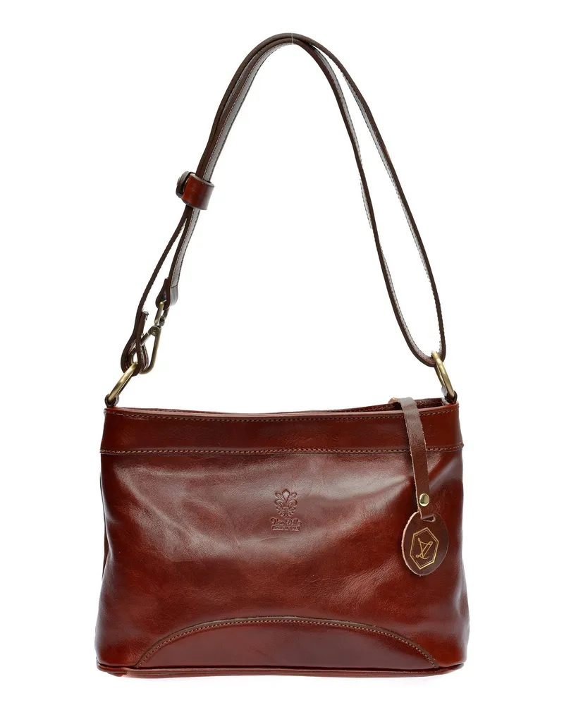 Luisa Vannini Kastanienbraun Rindsledertasche Dunkelbraun