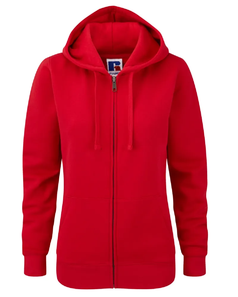 Russell Athletic Russell Ladies Premium Authentic Zipped Hoodie (3-Lagen-Gewebe) (Klassisches Rot Rot