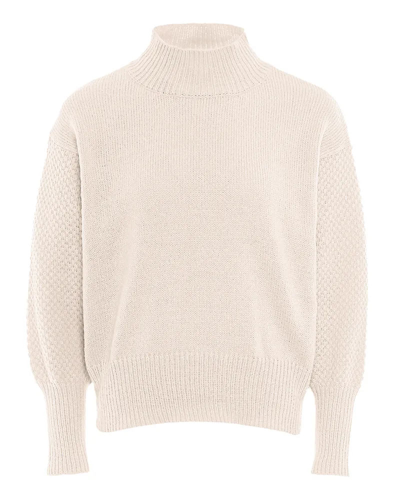 My Mo Pullover Damen Wollweiß Wollweiß