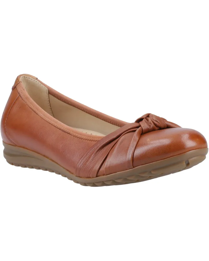 Hush Puppies Lilith Leder Damenschuhe Tan Standard Ballerinas Cognac