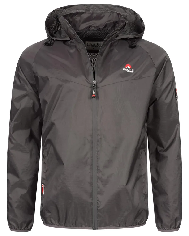 Arctic Seven Herren Regenjacke – Dunkelgrau Grau