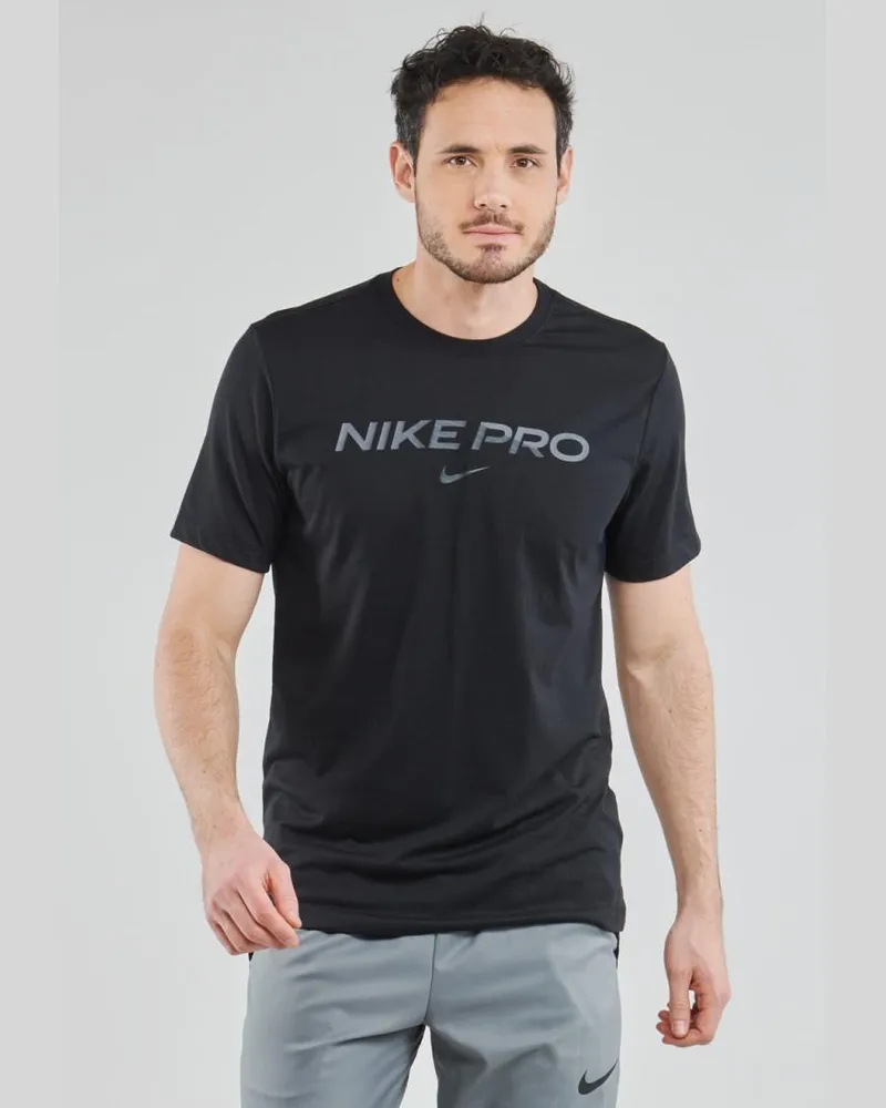 Nike Pro Dri Fit Herren-T-Shirt in Schwarz Schwarz