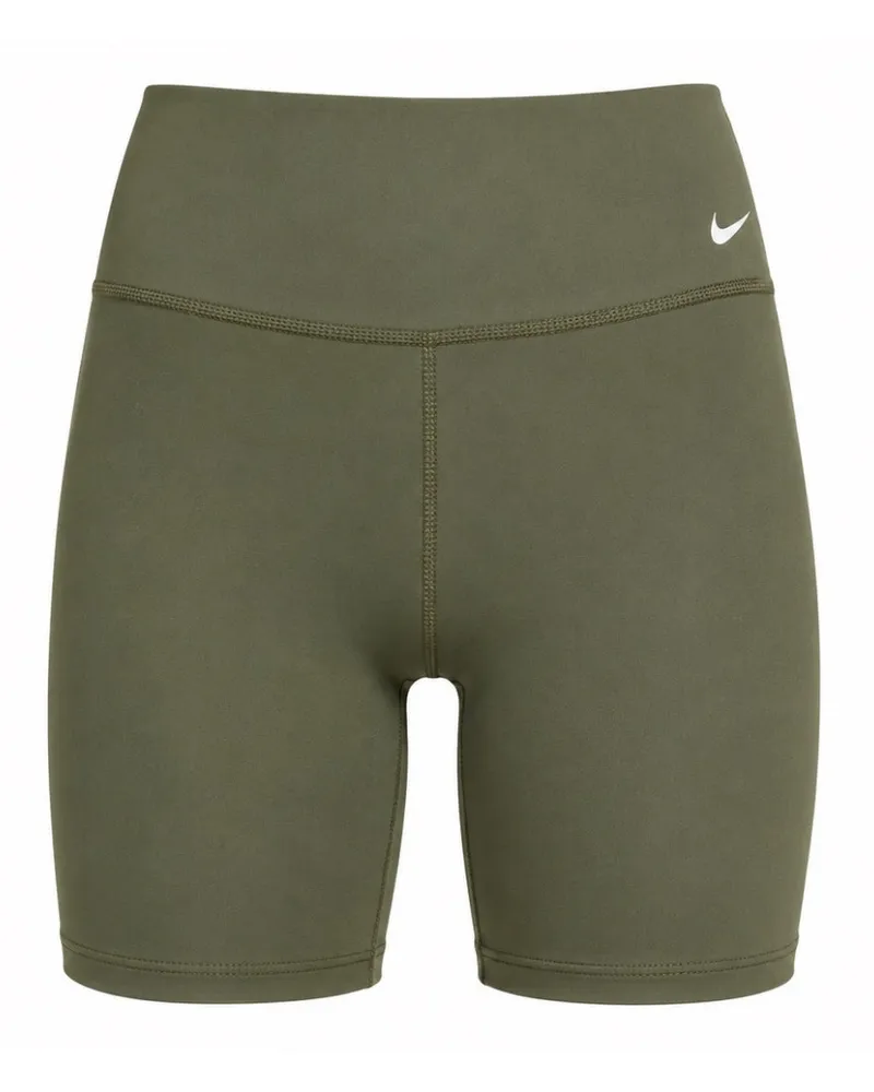 Nike Dri-fit Damen-shorts, Mittelhoch Geschnitten, Mit Innenfutter, Grün Oliv