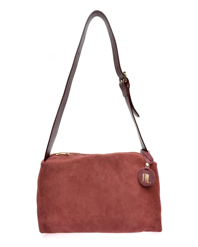 Anna Luchini Weinfarbe Rindsledertasche Weinrot