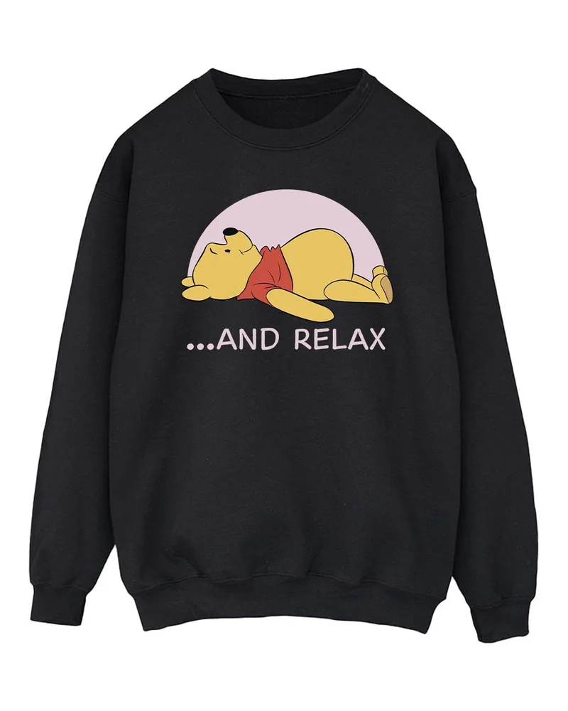 Disney Relax" Sweatshirt für Herren (Schwarz Schwarz
