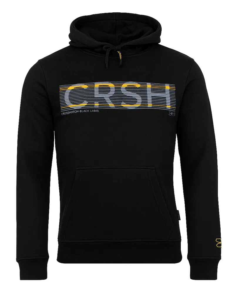 CrossHatch Goldsbury Herren Schwarz Hoodie Schwarz