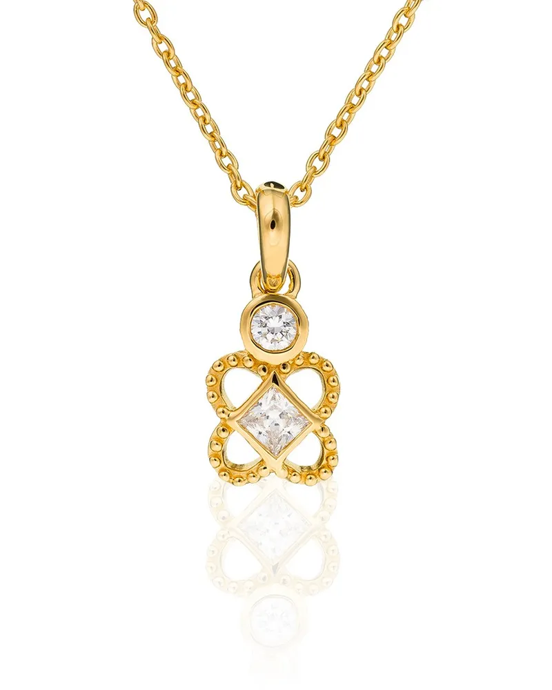 Orphelia Damen-Kette aus 925er Sterlingsilber mit Anhänger – Gold ZH-6032/2 Gold