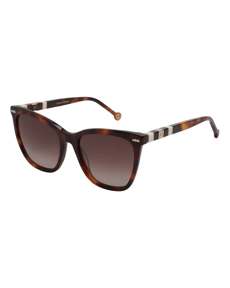 Carolina Herrera New York CH0044S Acetat-Cat-Eye-Sonnenbrille für Damen Braun