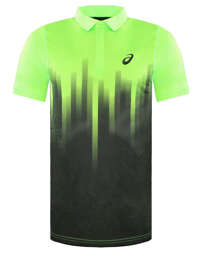 Asics Resolution Herrenpolo mit Kurzarm - Schwarz Schwarz